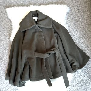 Newport News Dark Olive Cape Jacket